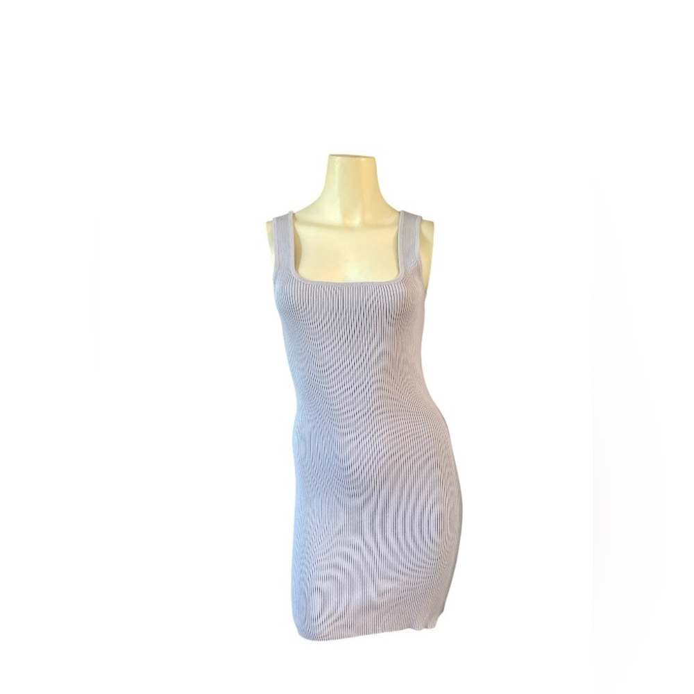 Jack and Jill Ribbed Thick Square Neck Body Con Mini Dress